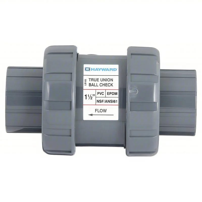 Válvula retención de bola TC, Hayward, PVC,1.5“, EPDM, Cem-Ros.