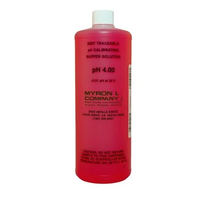 PH-410-8 Myron L Solución de buffer pH 4, 1/8 gal