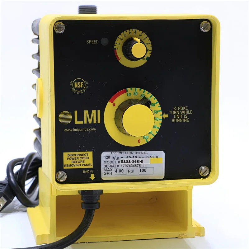Bomba dosificadora de químicos LMI B131-368NI 50 PSI 4.5 GPH