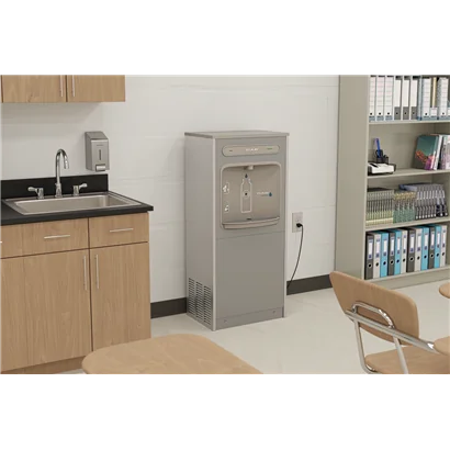 DSSBF8S Estación de llenado de botellas de piso elkay ezH2O, acero inoxidable refrigerado filtrado