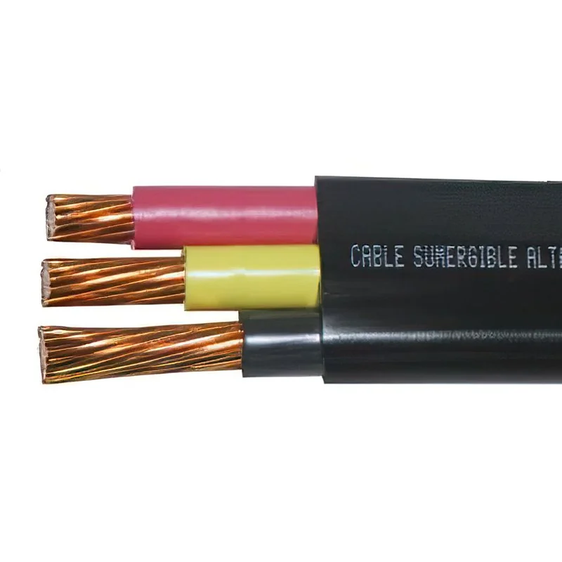 Cable Plano Sumergible Cal 1/0 3 Hilos 1000 Volts Cobre-Flexible PVC Cable Plano Sumergible Cal 1/0 3 Hilos 1000 Volts Cobre-Flexible PVC