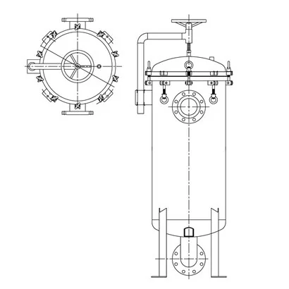 BF2-304-2N HydroScientific 304SS filtro de bolsa T2 200 gpm 2"