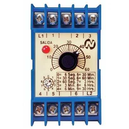 RT-10 Relevador de Tiempo Riel DIN,10 rangos 0.1seg-30hr.120V/220V
