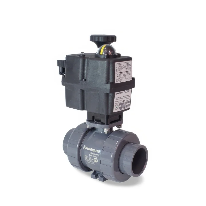 Válvula de bola Motorizada Hayward ECP3 24-220V,PVC, 1.5", EPDM, Cem-Ros.