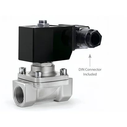 SSV-12110V Válvula Solenoide 110V 50/60 Hz 1/2” FNPT NC Acero Inixidable