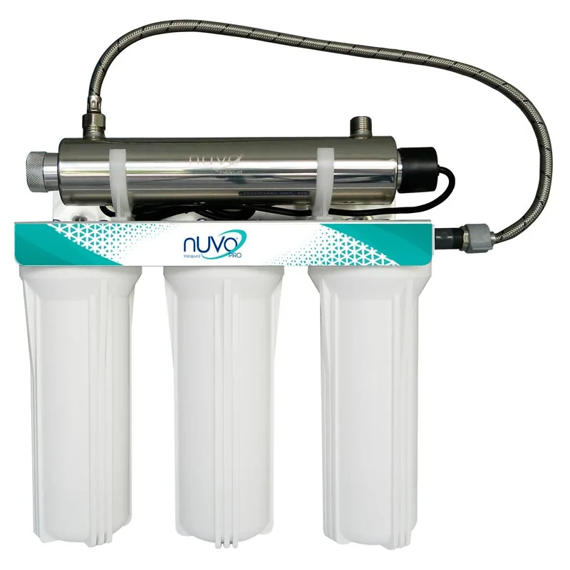 UVNUVO Purificador de agua por LUZ UV 21 Watts 4 etapas 15 LPM 1/2"