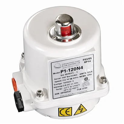 P1-120N4 Actuador Eléctrico 300in-lb 115 VCA Cuarto de Vuelta