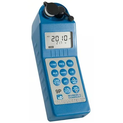 Medidor Myron-L, Ultrameter 9PTKB: Cond, Resisr, STD, Temp, PH, ORP/CI LIBRE, Alkal. Dureza, Ind-Sat