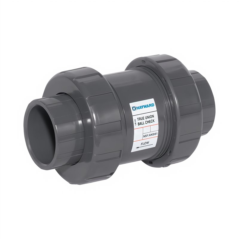 Válvula retención de bola TC, Hayward, PVC,3“, EPDM, Cem-Ros.