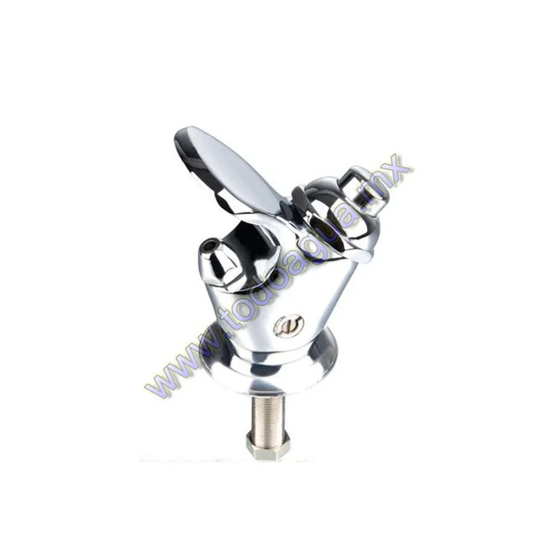 Llave de resorte para bebedero de latón cromada