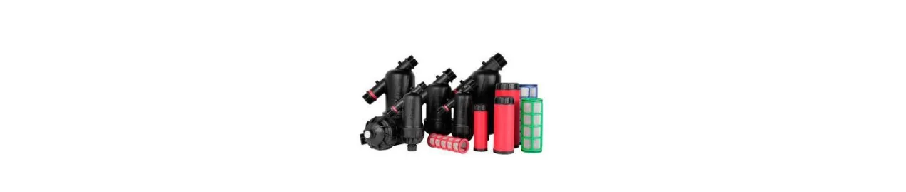 Filtros anillas discos ranurados sistema Helix baterías de con control de retrolavado automático o manual