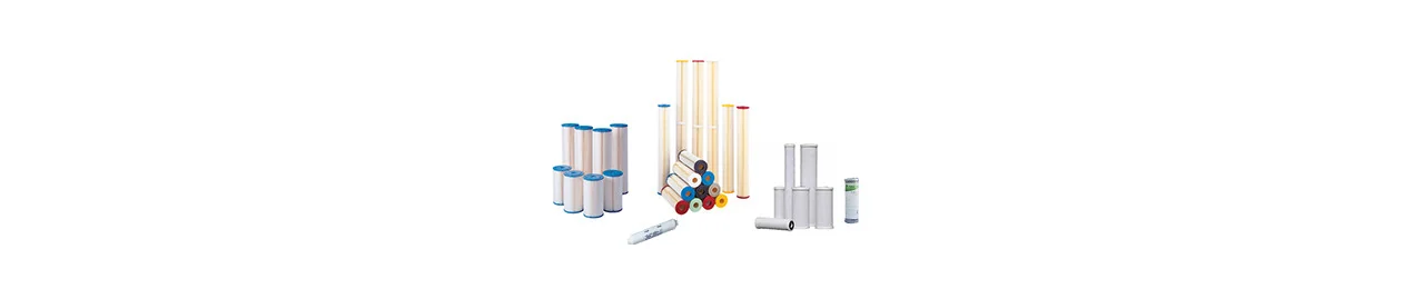 Cartuchos sedimentos, carbón activado, resina mixta, en línea, especiales.